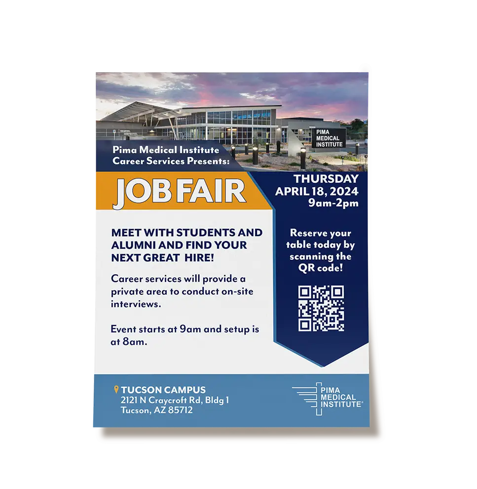 Pima Medical Institute job fair flyer