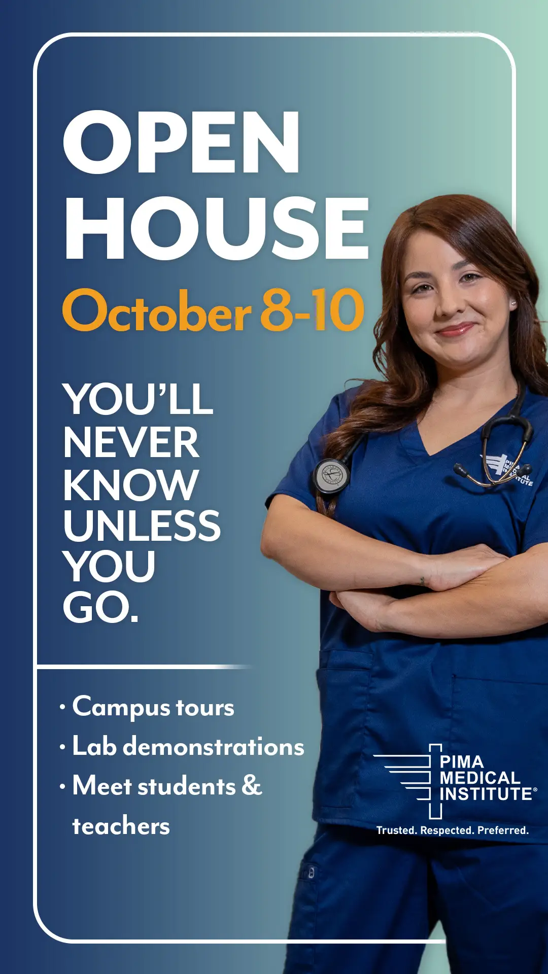 Pima Medical Institute Open House invite